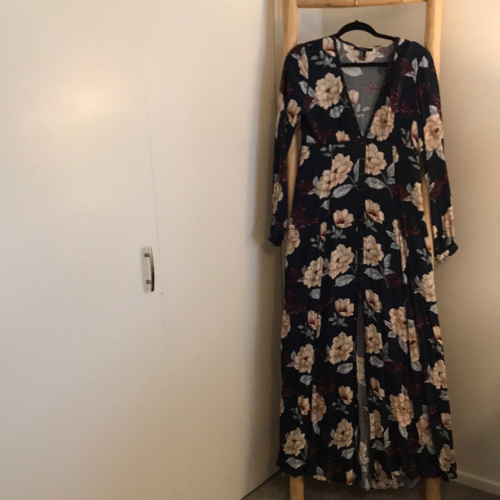 Floral Long Sleeve Maxi Dress